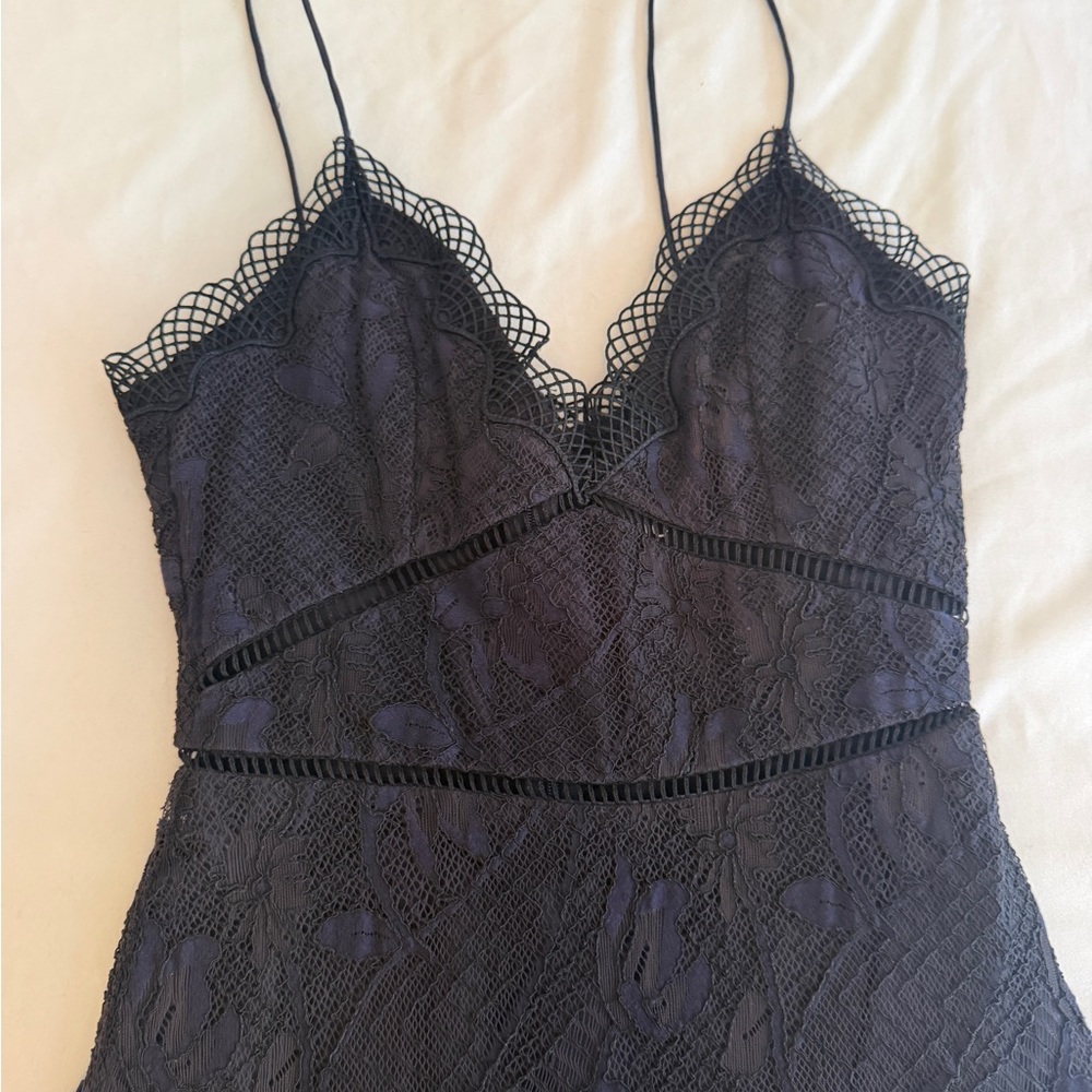 Elegant Black Lace Maxi Dress